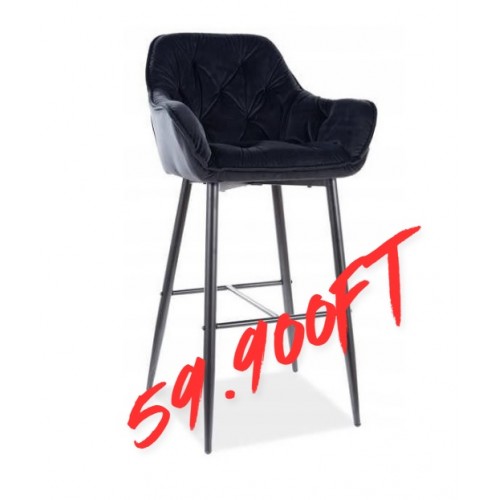 Emil fekete tűzött bárszék 